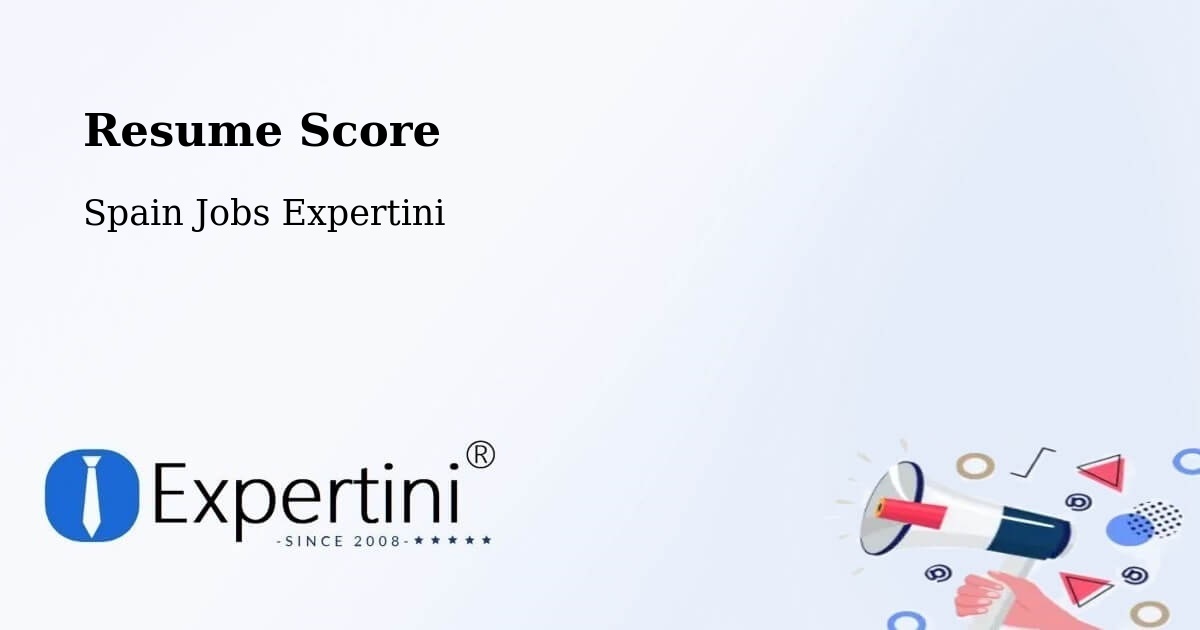 Resume Score & Job Description Match Tool – Avión - Spain Jobs Expertini
